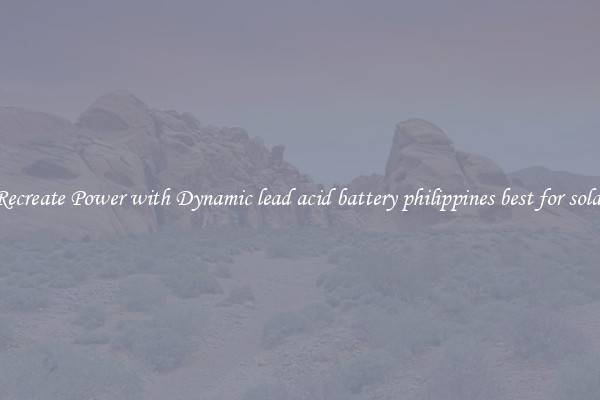 Recreate Power with Dynamic lead acid battery philippines best for solar