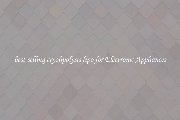 best selling cryolipolysis lipo for Electronic Appliances