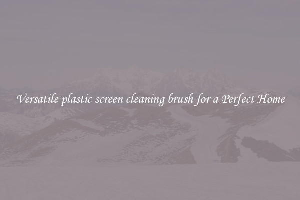 Versatile plastic screen cleaning brush for a Perfect Home