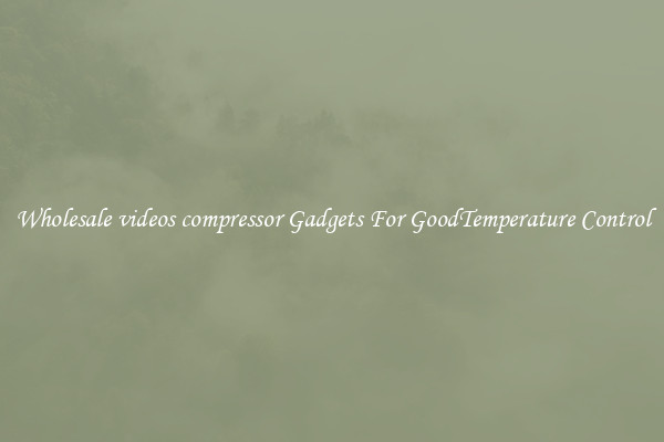 Wholesale videos compressor Gadgets For GoodTemperature Control