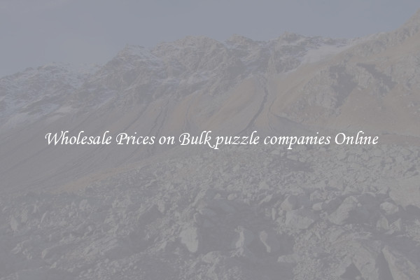 Wholesale Prices on Bulk puzzle companies Online