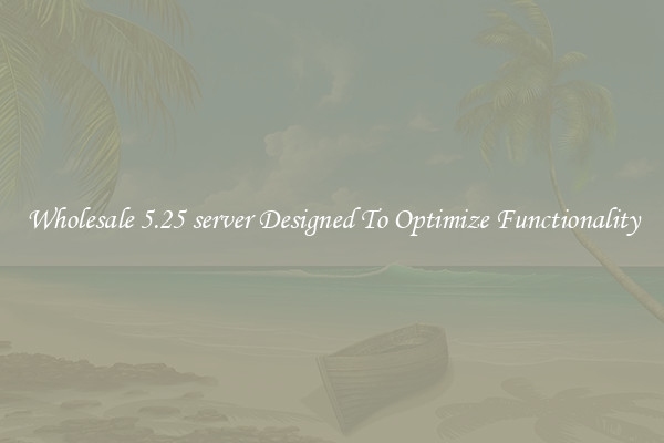 Wholesale 5.25 server Designed To Optimize Functionality