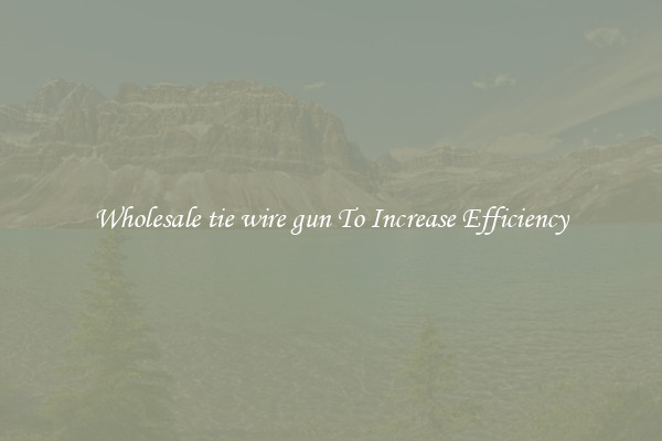 Wholesale tie wire gun To Increase Efficiency
