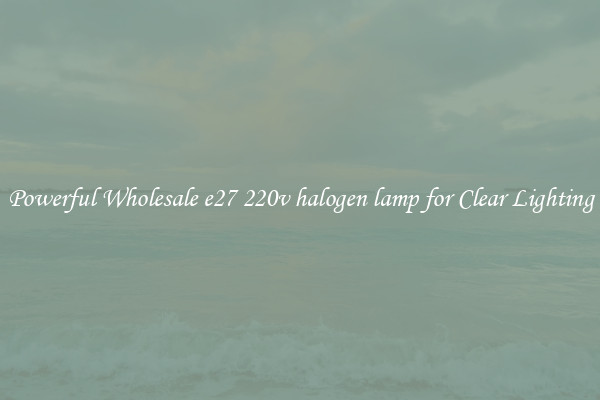 Powerful Wholesale e27 220v halogen lamp for Clear Lighting
