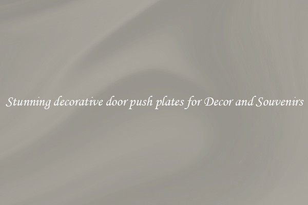 Stunning decorative door push plates for Decor and Souvenirs