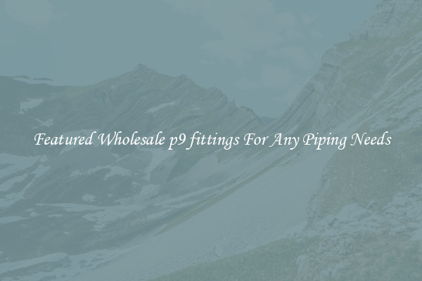 Featured Wholesale p9 fittings For Any Piping Needs