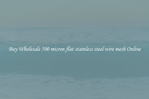 Buy Wholesale 500 micron flat stainless steel wire mesh Online