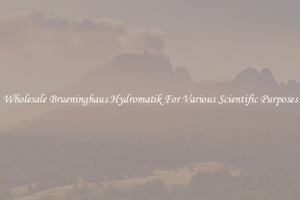 Wholesale Brueninghaus Hydromatik For Various Scientific Purposes