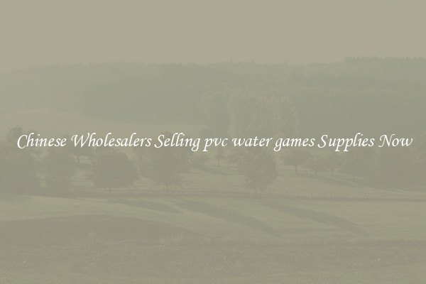 Chinese Wholesalers Selling pvc water games Supplies Now